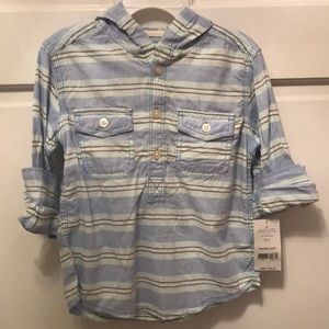 Carter's Shirts & Tops - NWT Carter’s button-down with hood Carter's Shirts & Tops - NWT Carter’s button-down with hood